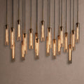 Colleena Linear Hammered Glass Chandelier - Manorlights
