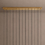 Colleena Linear Hammered Glass Chandelier - Manorlights