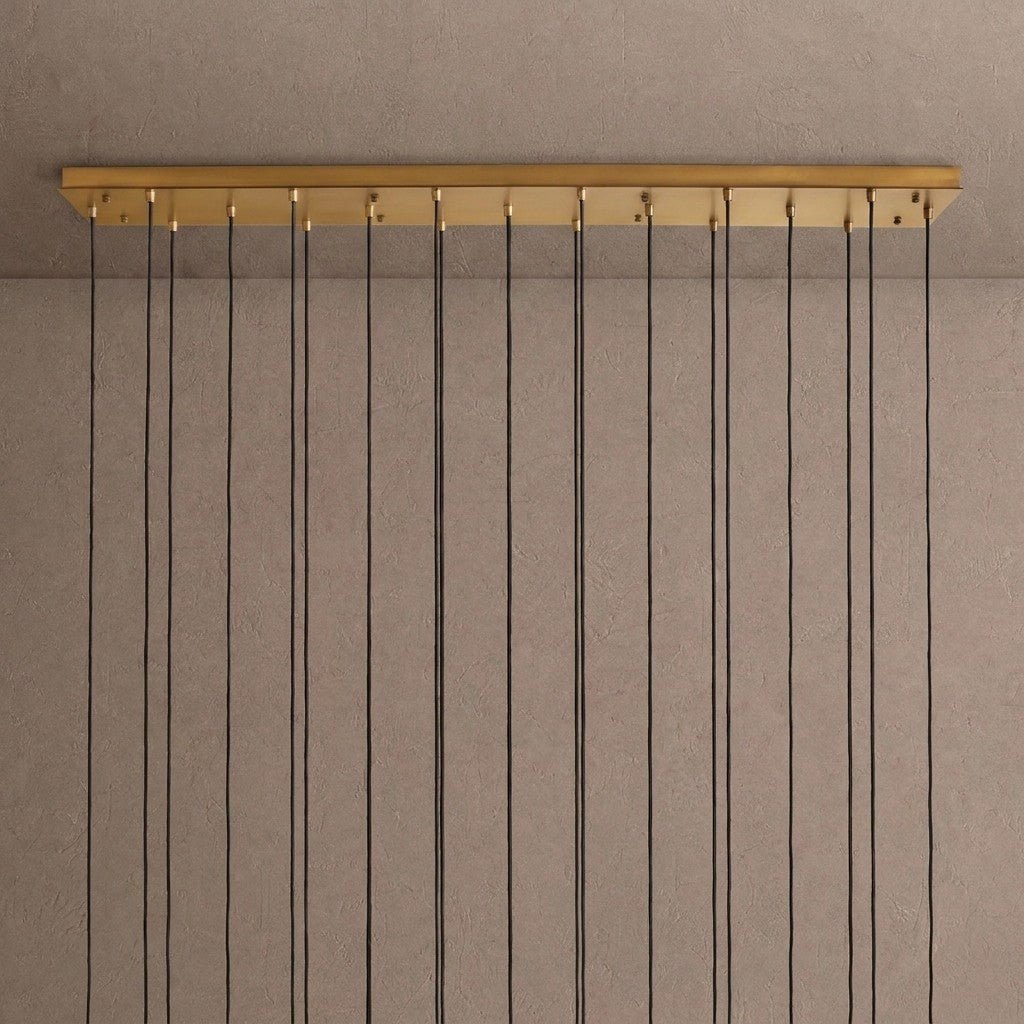 Colleena Linear Hammered Glass Chandelier - Manorlights