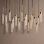 Colleena Linear Hammered Glass Chandelier - Manorlights