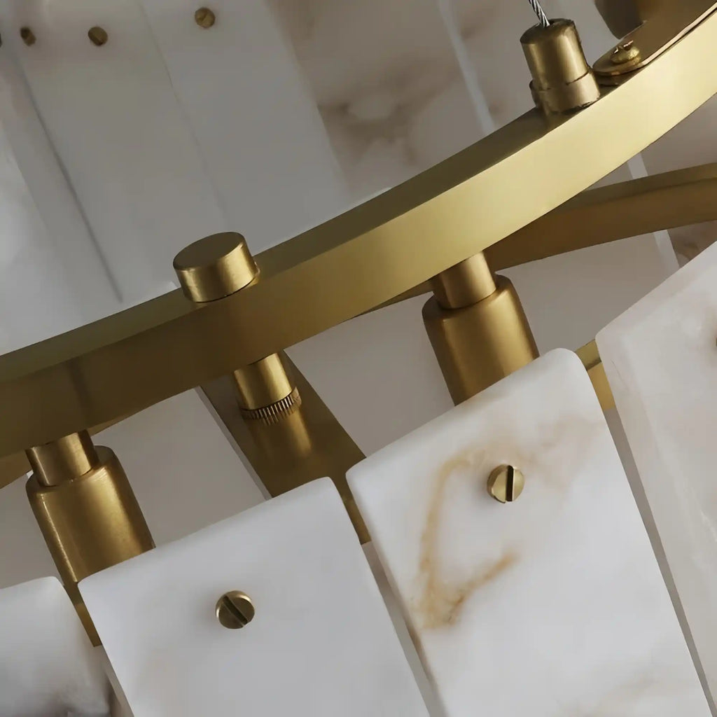 Contemporary Alabaster Flush Mount Ceiling Lamp-Chandeliers-Manorlights