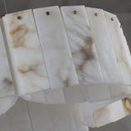 Contemporary Alabaster Flush Mount Ceiling Lamp-Chandeliers-Manorlights