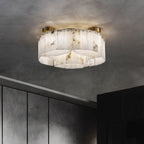 Contemporary Alabaster Flush Mount Ceiling Lamp-Chandeliers-Manorlights