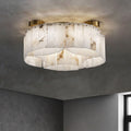 Contemporary Alabaster Flush Mount Ceiling Lamp-Chandeliers-Manorlights