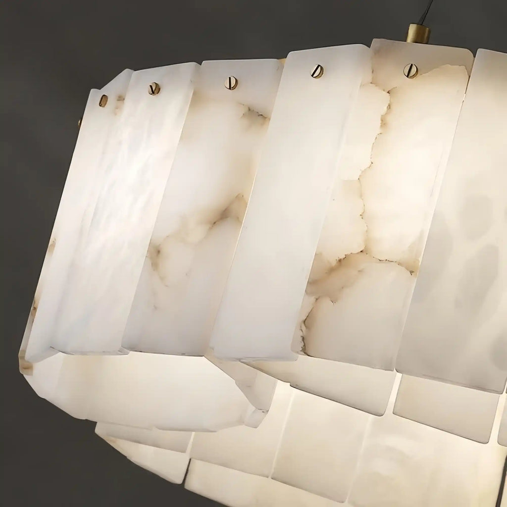Contemporary Alabaster Flush Mount Ceiling Lamp-Chandeliers-Manorlights