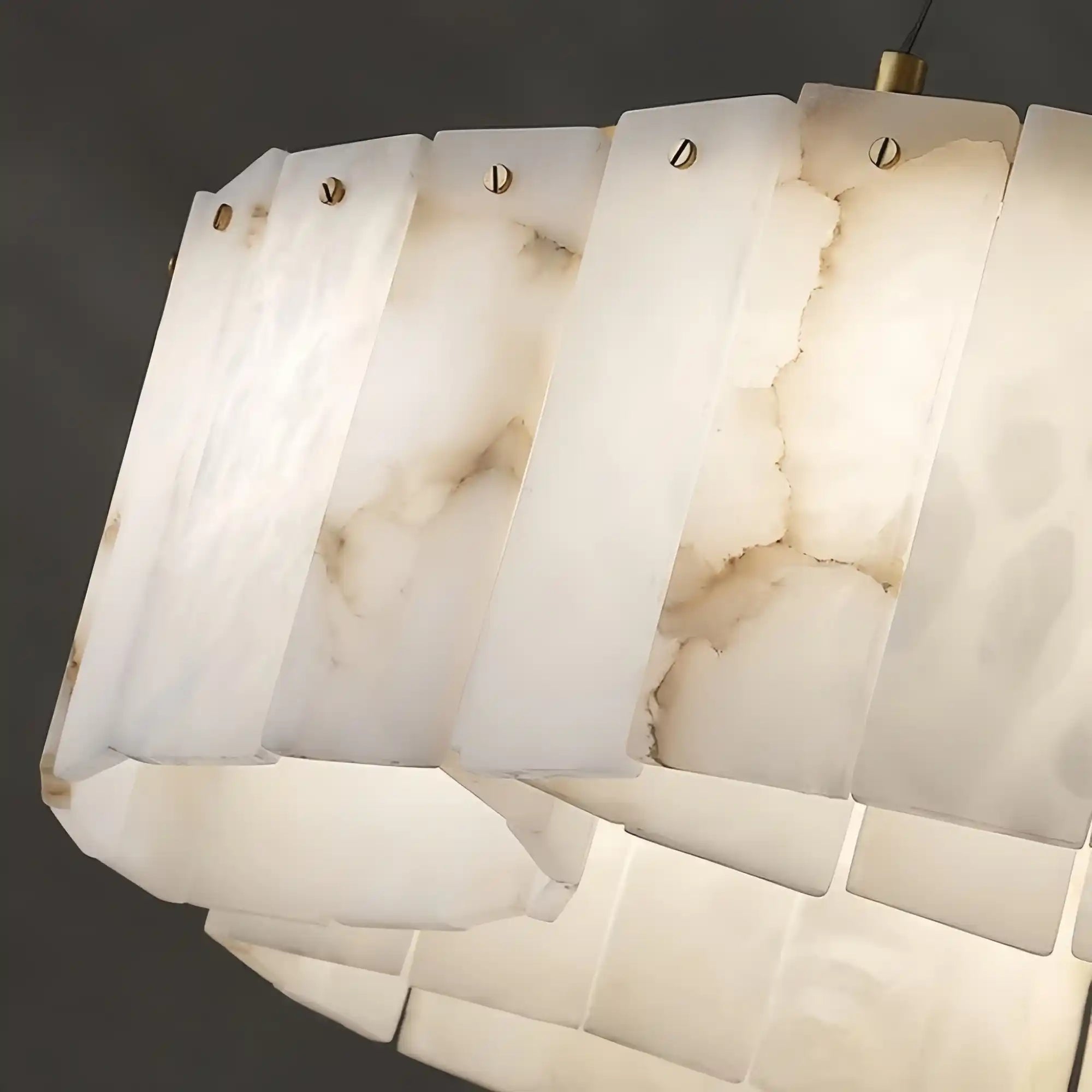 Contemporary Alabaster Flush Mount Ceiling Lamp-Chandeliers-Manorlights