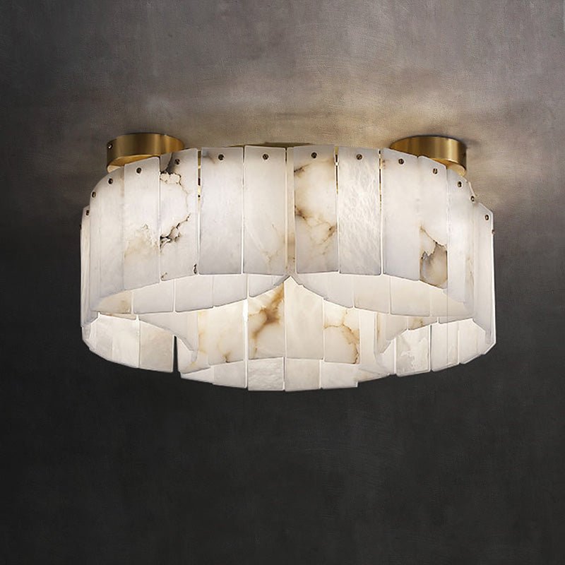 Contemporary Alabaster Flush Mount Ceiling Lamp-Chandeliers-Manorlights