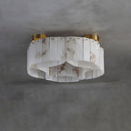 Contemporary Alabaster Flush Mount Ceiling Lamp-Chandeliers-Manorlights