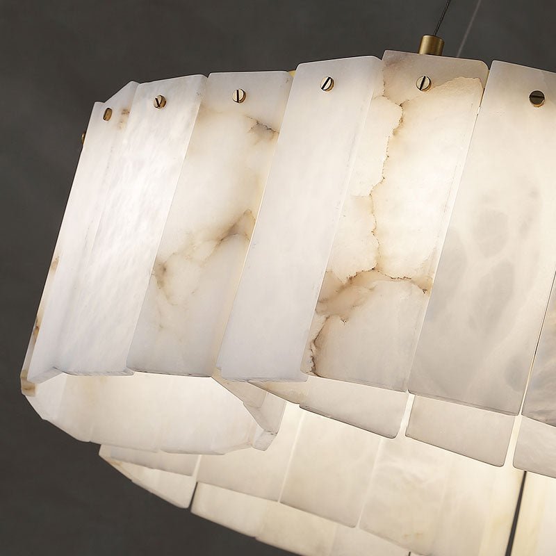 Contemporary Alabaster Flush Mount Ceiling Lamp-Chandeliers-Manorlights