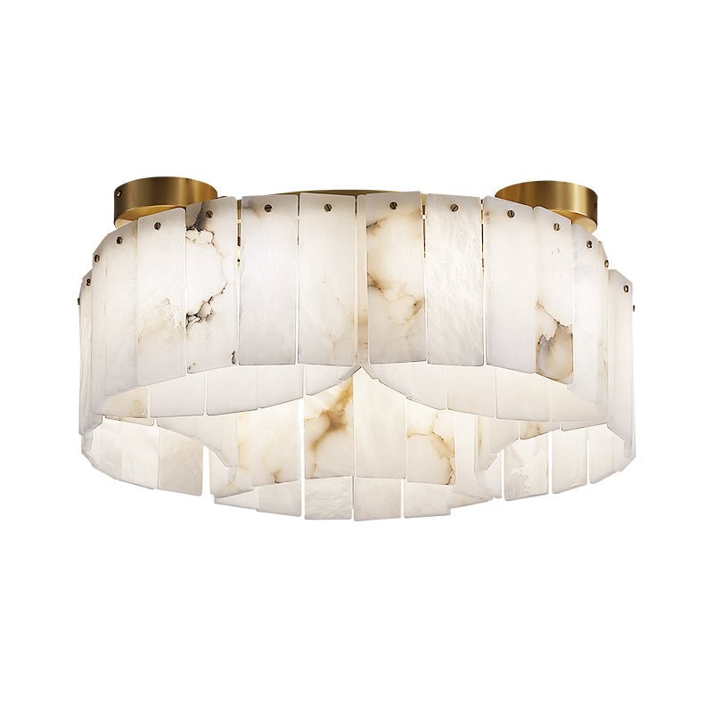Contemporary Alabaster Flush Mount Ceiling Lamp-Chandeliers-Manorlights