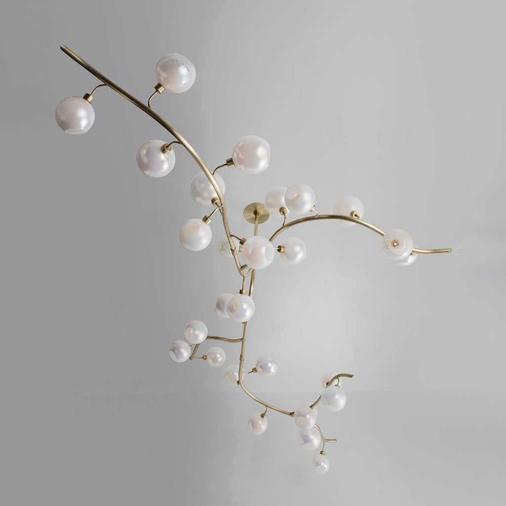Contemporary Hand - blown Glass Globes Branch Chandelier for Dining Room Living Room and Kitchen Island - L140"*W60"*H32"Warm LightManorlights