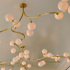 Contemporary Hand - blown Glass Globes Branch Chandelier for Dining Room Living Room and Kitchen Island - L140"*W60"*H32"Warm LightManorlights