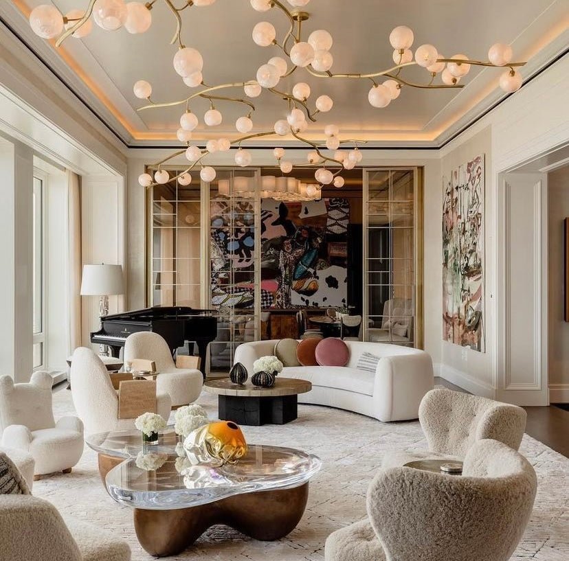 Contemporary Hand - blown Glass Globes Branch Chandelier for Dining Room Living Room and Kitchen Island - L140"*W60"*H32"Warm LightManorlights