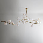 Contemporary Hand - blown Glass Globes Branch Chandelier for Dining Room Living Room and Kitchen Island - L140"*W60"*H32"Warm LightManorlights