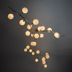 Contemporary Hand - blown Glass Globes Branch Chandelier for Dining Room Living Room and Kitchen Island - L140"*W60"*H32"Warm LightManorlights