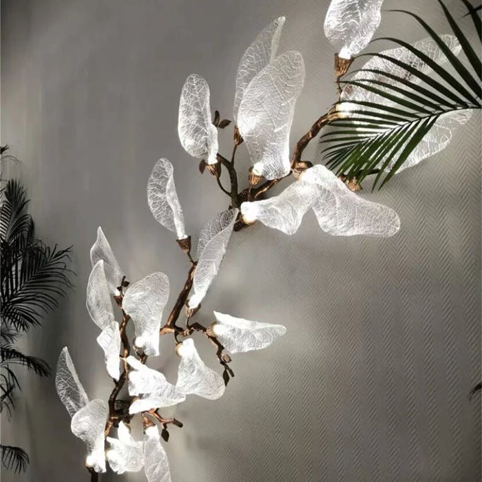 Creative Bionic Resin Leaves Chandelier for Living Room/Dining Room/Staircase - Wall Lamp/W27.5"*H59.1"Warm Light -  Manorlights
