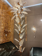 Creative Bionic Resin Leaves Chandelier for Living Room/Dining Room/Staircase - Flush Mount/D47.2"*H98.4"Warm Light -  Manorlights
