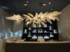 Creative Bionic Resin Leaves Chandelier for Living Room/Dining Room/Staircase - Linear/L47.2"*H19.7"Warm Light -  Manorlights