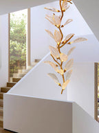 Creative Bionic Resin Leaves Chandelier for Living Room/Dining Room/Staircase - Wall Lamp/W27.5"*H59.1"Warm Light -  Manorlights