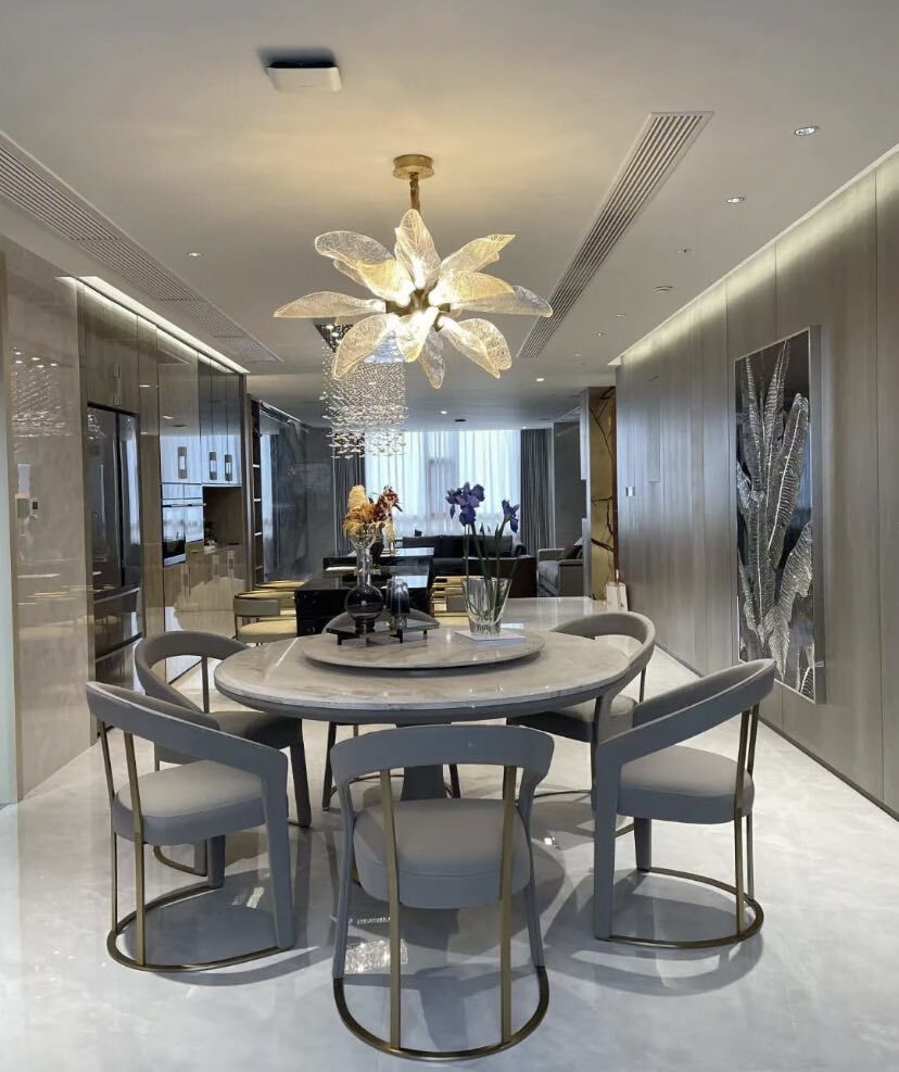 Creative Bionic Resin Leaves Chandelier for Living Room/Dining Room/Staircase - Wall Lamp/W27.5"*H59.1"Warm Light -  Manorlights