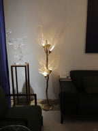 Creative Bionic Resin Leaves Chandelier for Living Room/Dining Room/Staircase - Linear/L47.2"*H19.7"Warm Light -  Manorlights