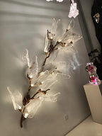 Creative Bionic Resin Leaves Chandelier for Living Room/Dining Room/Staircase - Wall Lamp/W27.5"*H59.1"Warm Light -  Manorlights