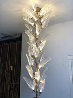 Creative Bionic Resin Leaves Chandelier for Living Room/Dining Room/Staircase - Wall Lamp/W31.5"*H70.8"Warm Light -  Manorlights