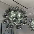 Creative Black Grape Glass Chandelier for Bar/Dining/Living Room/Kitchen Island - D23.6"Warm LightBlushlighting