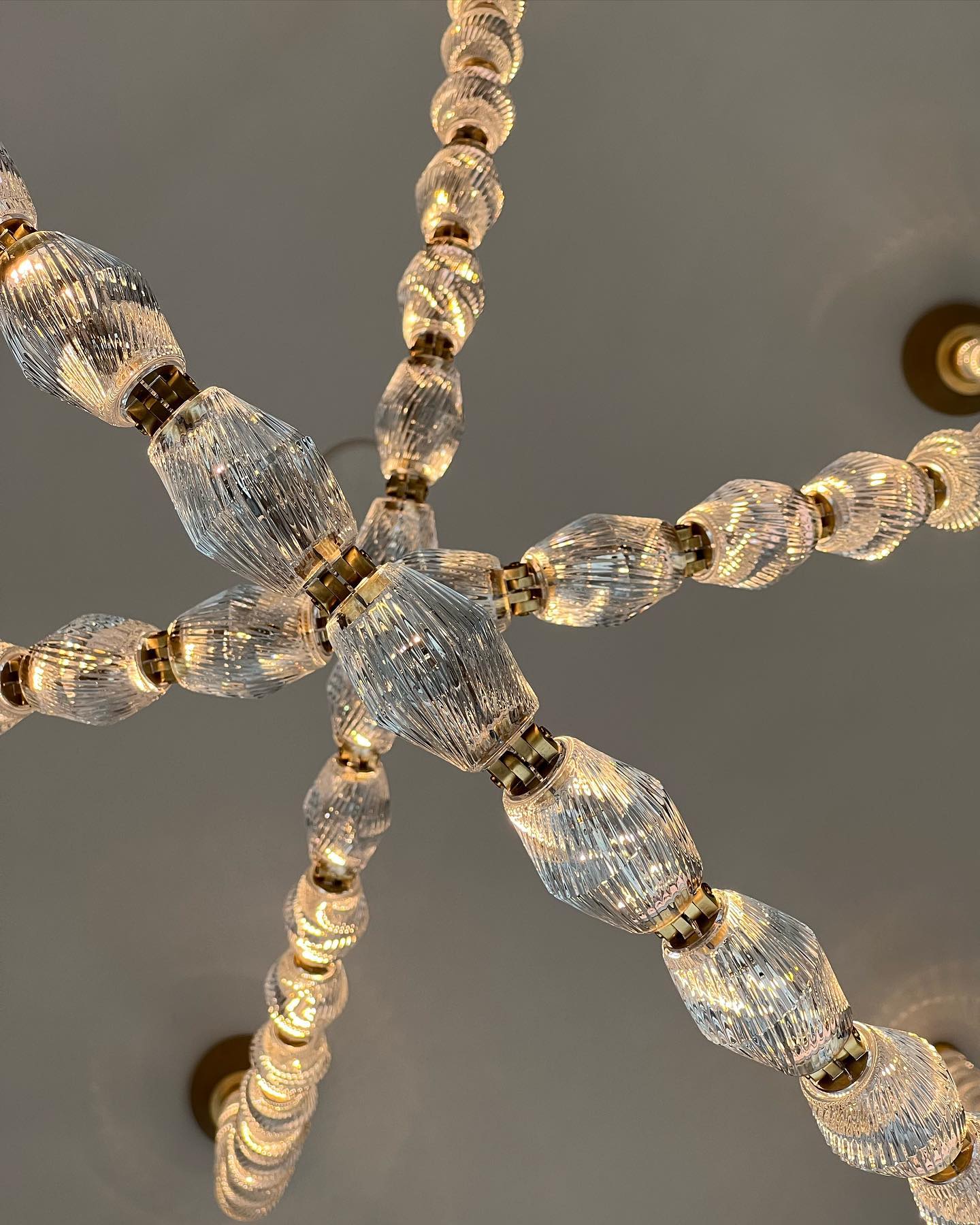 Creative Glass Pearl Necklace Pendant Chandelier for Living/Dining Room/Staircase-Manorlights