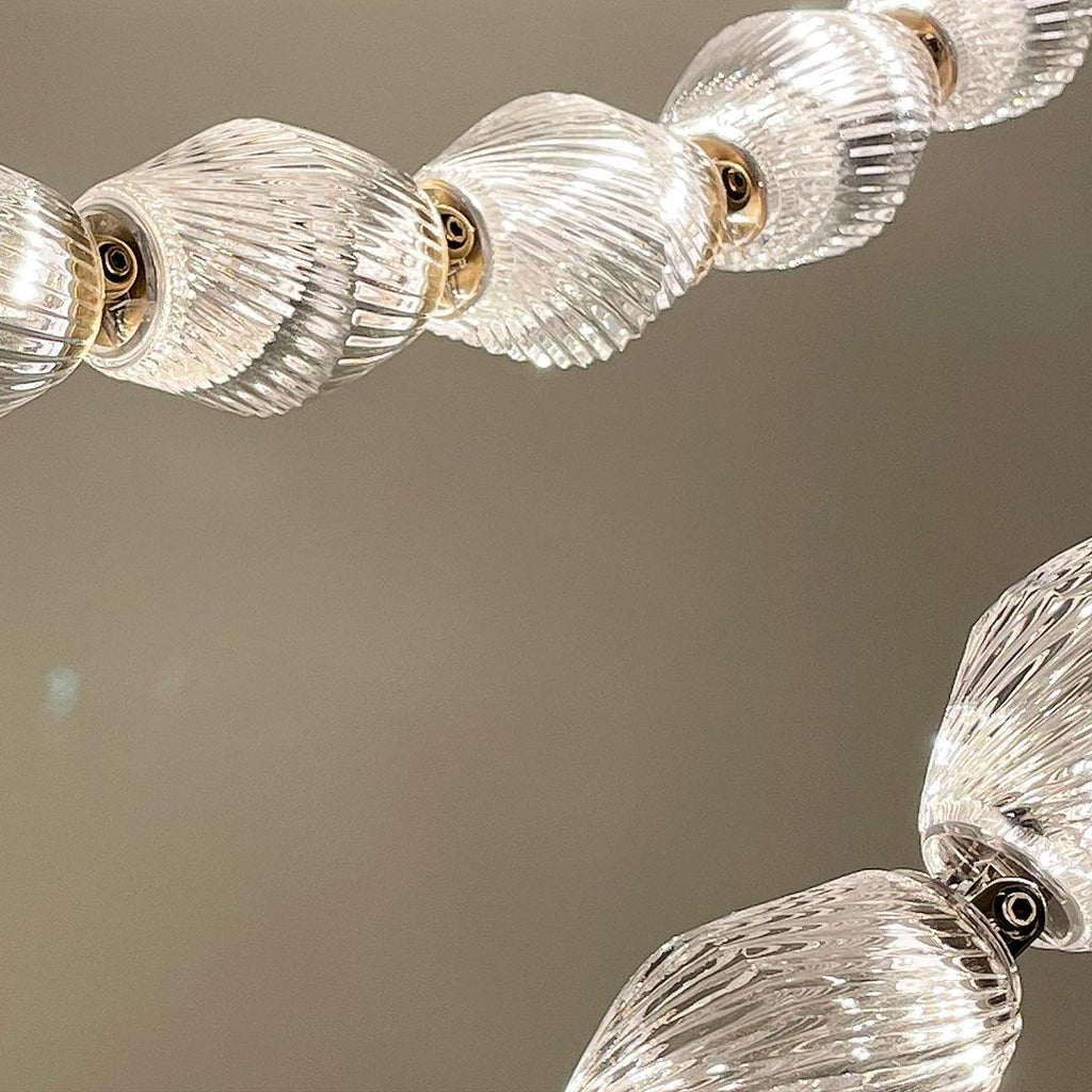 Creative Glass Pearl Necklace Pendant Chandelier for Living/Dining Room/Staircase-Manorlights
