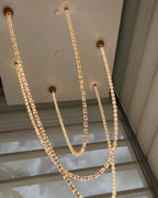 Creative Glass Pearl Necklace Pendant Chandelier for Living/Dining Room/Staircase-Manorlights