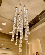 Creative Glass Pearl Necklace Pendant Chandelier for Living/Dining Room/Staircase-Manorlights