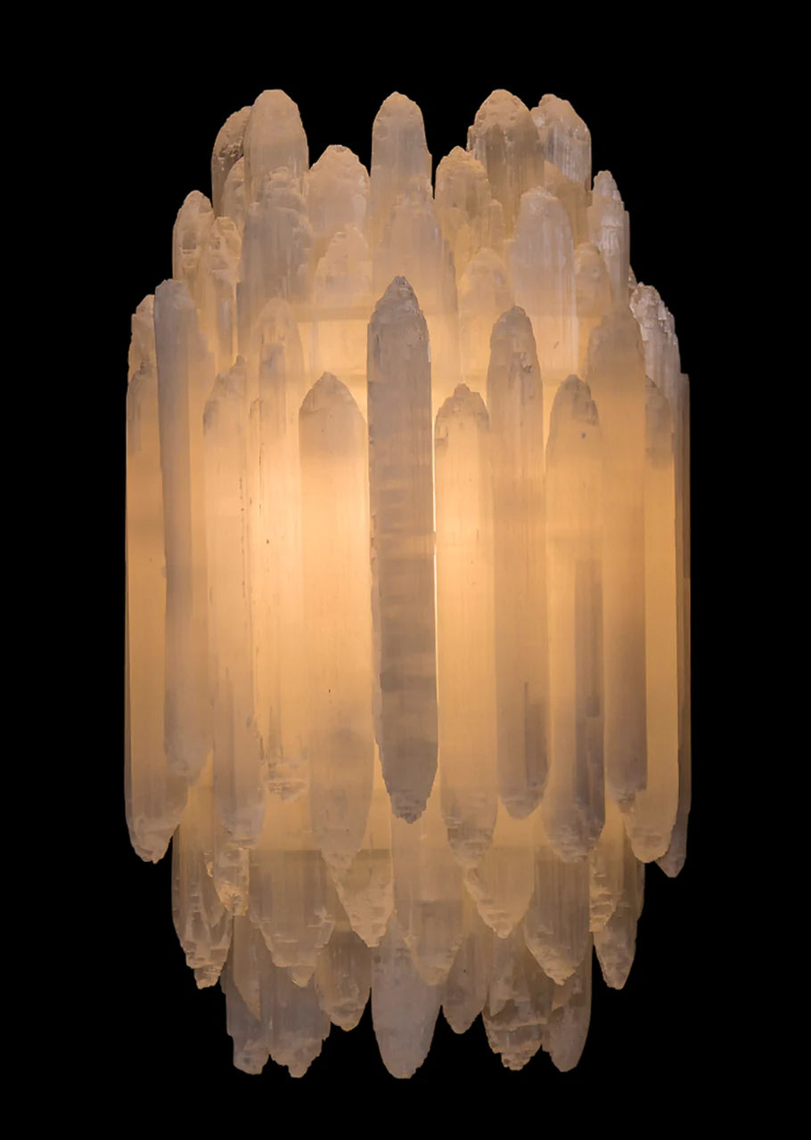 Shahida Selenite Wall Sconce 13"H