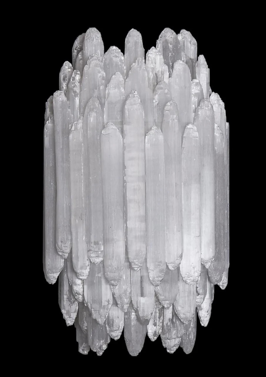 Shahida Selenite Wall Sconce 13"H