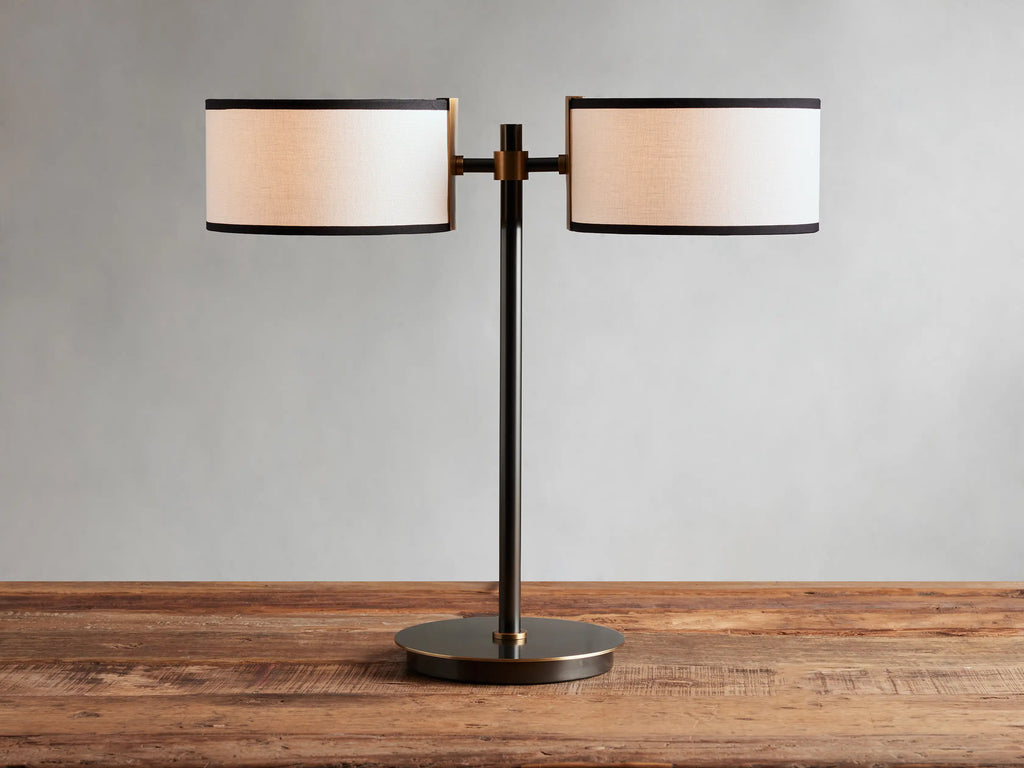 Black & White Daphne 2-Light Table Lamp