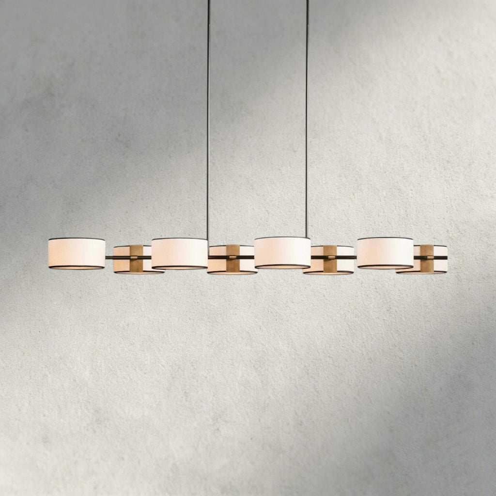 BLACK & WHITE Daphne Linear Chandelier 62"