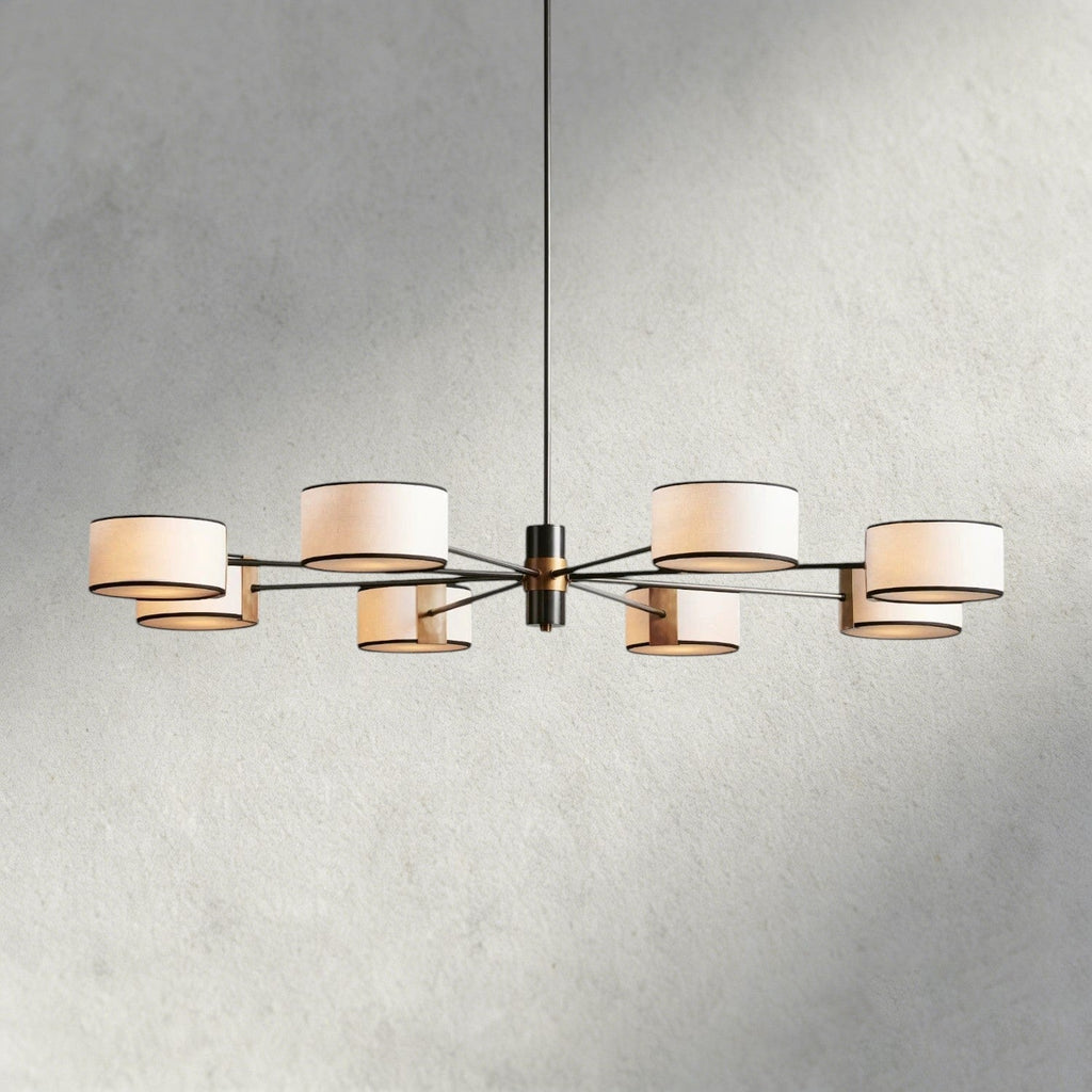 60" / BLACK & WHITE Daphne Round Chandelier 48", 60"