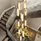 Darlen Modern Staircase Chandelier - 6 LightsRemote Control (Dimmable) - Manorlights