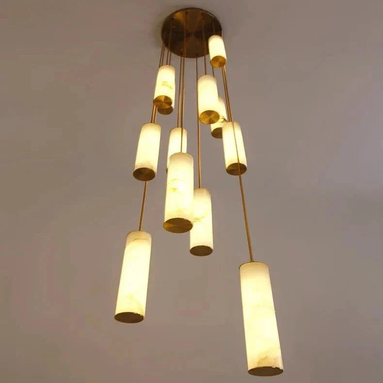 Darlen Modern Staircase Chandelier - 6 LightsRemote Control (Dimmable) - Manorlights