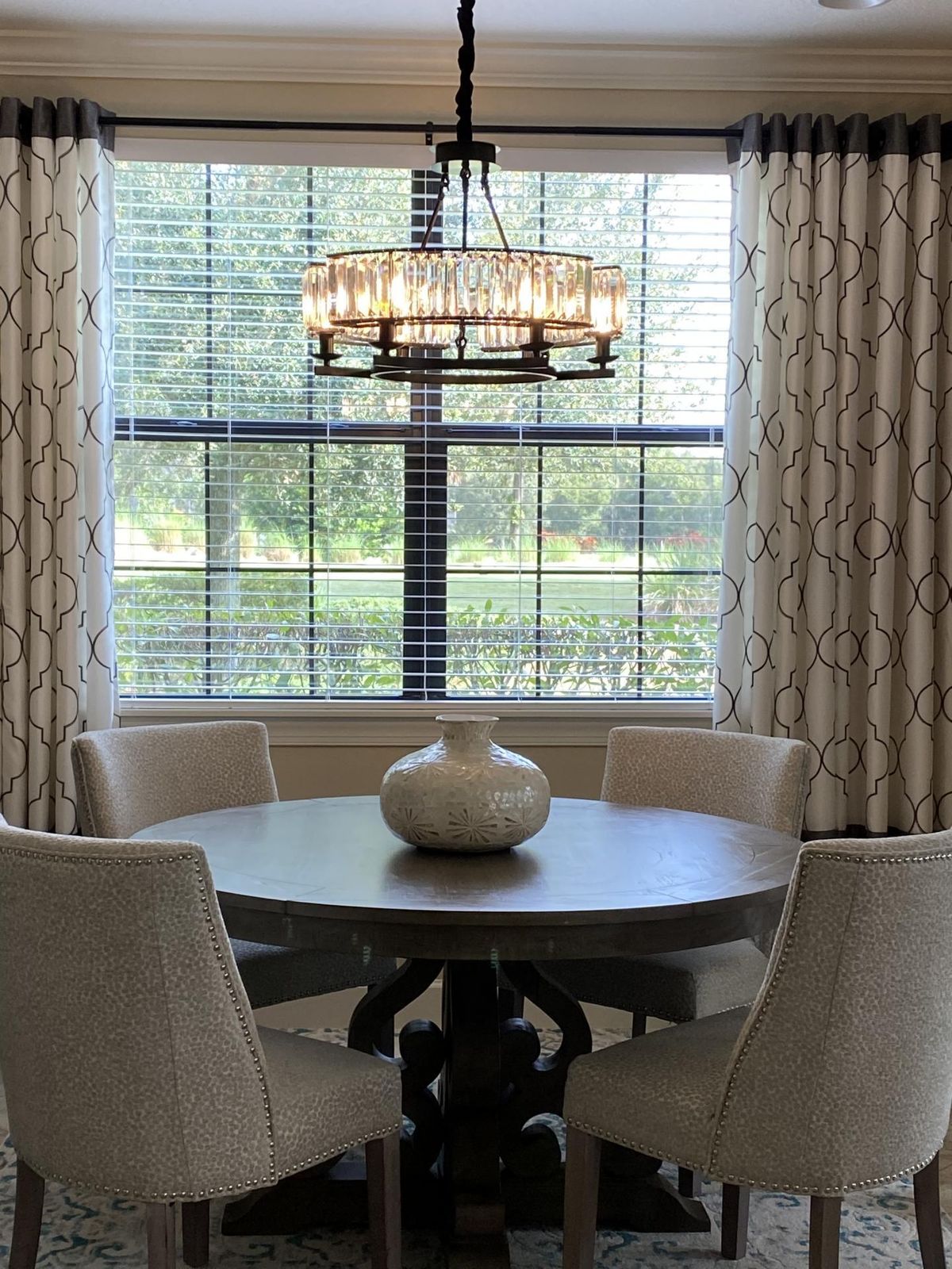 Decorative 6/ 8/ 10/ 12-Light Crystal Ceiling Chandelier Triangular Prism Island Light Fixture Metal Shade for Living Room-Manorlights