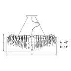 Modern Geometric Crystal Branch Chandelier