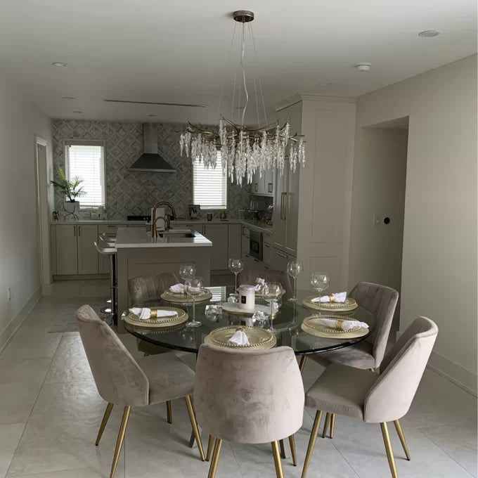 Modern Geometric Crystal Branch Chandelier
