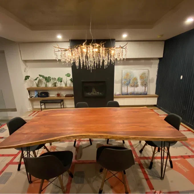 Modern Geometric Crystal Branch Chandelier