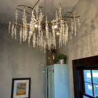Modern Geometric Crystal Branch Chandelier