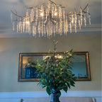 Modern Geometric Crystal Branch Chandelier