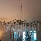 Modern Geometric Crystal Branch Chandelier