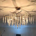 Modern geometric crystal branch chandelier