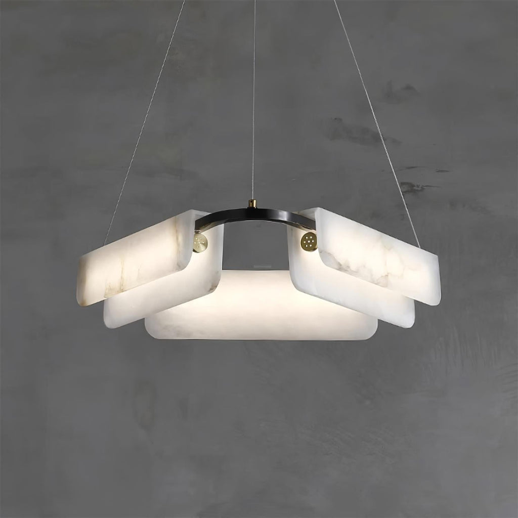 Delia Round Alabaster Chandelier by ManorLights