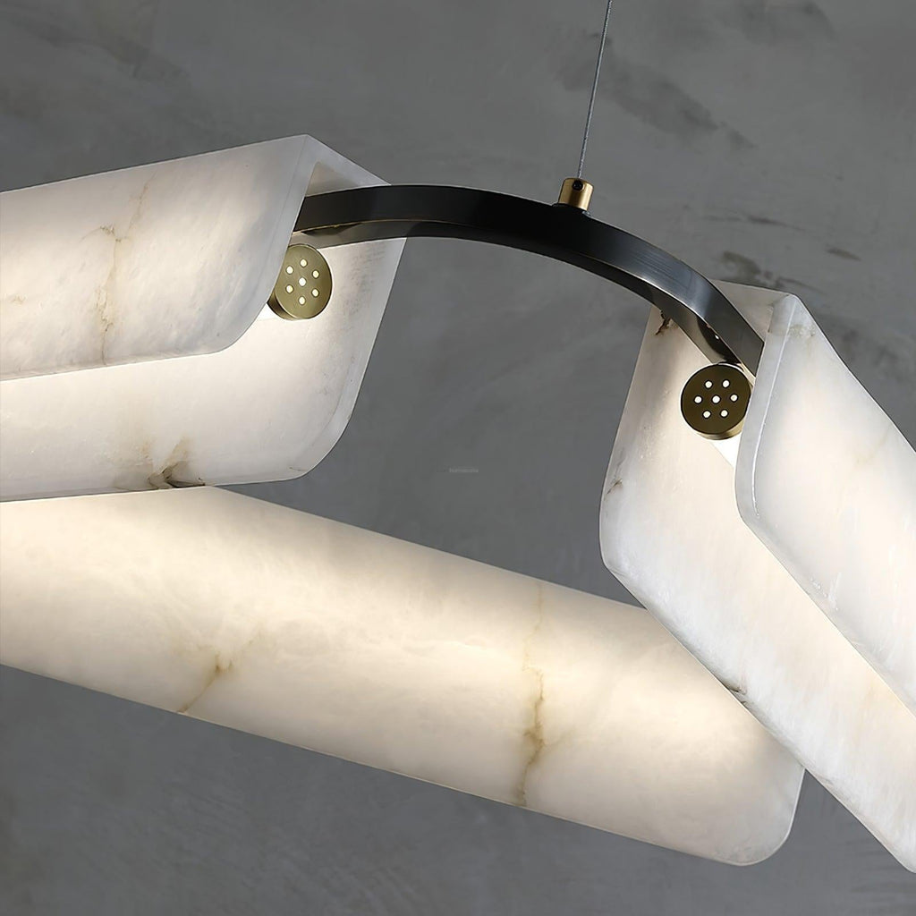 Delia Round Alabaster Chandelier