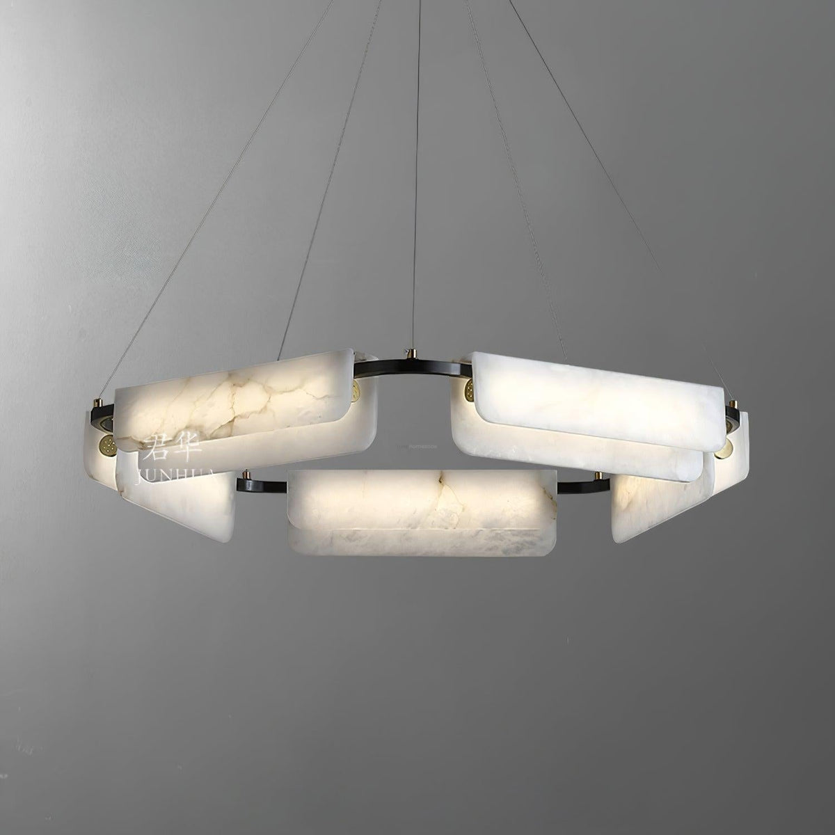 Delia Round Alabaster Chandelier